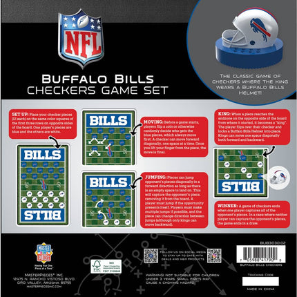 Buffalo Bills Checkers Board Game