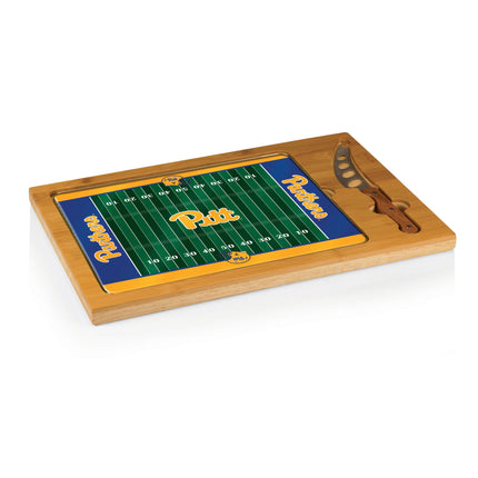 Pittsburgh Panthers Football Field Glass Top Cutting Board & Knife Set