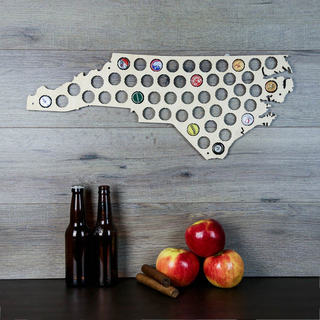North Carolina Beer Cap Map