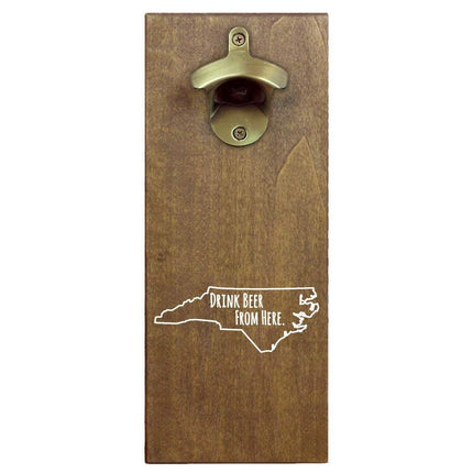 North Carolina Drink Beer From Here Cap Catching Magnetic Bottle Opener
