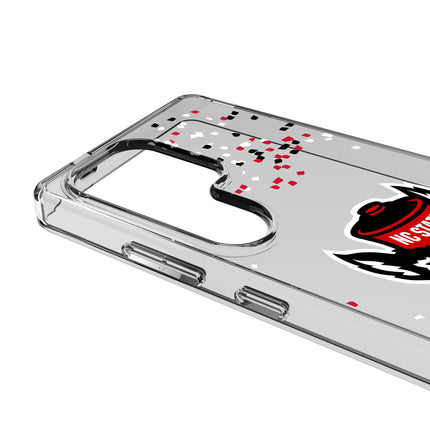 North Carolina State University Wolfpack Confetti Clear Phone Case for Samsung Galaxy