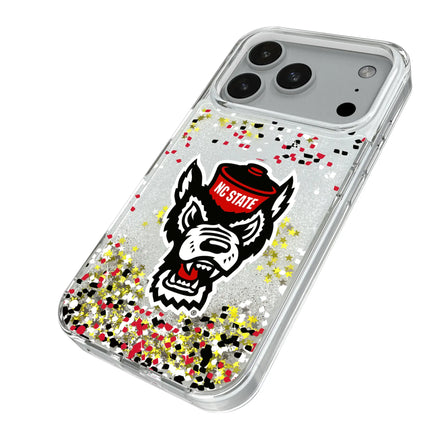 North Carolina State University Wolfpack Confetti Glitter Phone Case for Apple iPhone