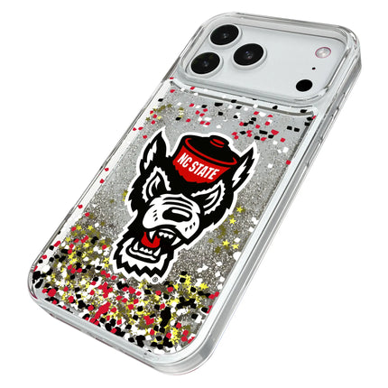 North Carolina State University Wolfpack Confetti Glitter Phone Case for Apple iPhone