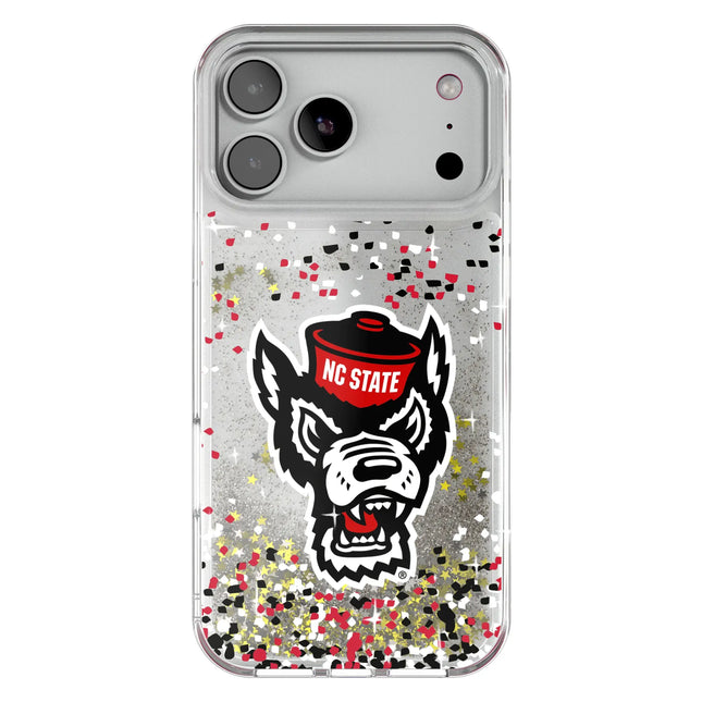 North Carolina State University Wolfpack Confetti Glitter Phone Case for Apple iPhone