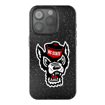 North Carolina State University Wolfpack Linen Black Bling Phone Case for Apple iPhone
