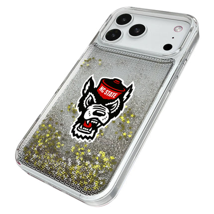 North Carolina State University Wolfpack Linen Glitter Phone Case for Apple iPhone