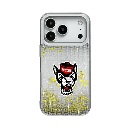 North Carolina State University Wolfpack Linen Glitter Phone Case for Apple iPhone