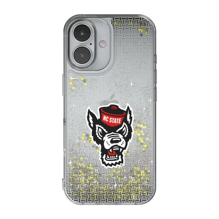 North Carolina State University Wolfpack Linen Glitter Phone Case for Apple iPhone