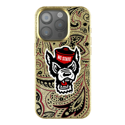 North Carolina State University Wolfpack Paisley Bling Phone Case for Apple iPhone
