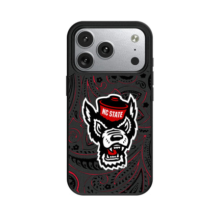 North Carolina State University Wolfpack Paisley MagSafe Compatible Phone Case for Apple iPhone