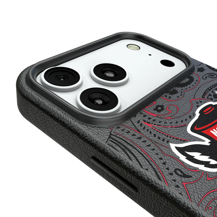 North Carolina State University Wolfpack Paisley MagSafe Compatible Phone Case for Apple iPhone