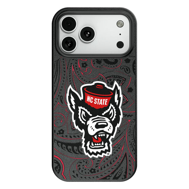North Carolina State University Wolfpack Paisley MagSafe Compatible Phone Case for Apple iPhone