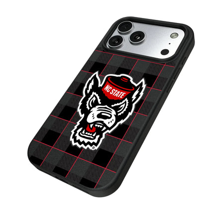 North Carolina State University Wolfpack Plaid MagSafe Compatible Phone Case for Apple iPhone