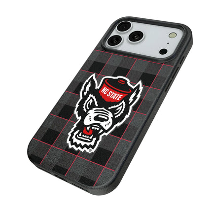 North Carolina State University Wolfpack Plaid MagSafe Compatible Phone Case for Apple iPhone