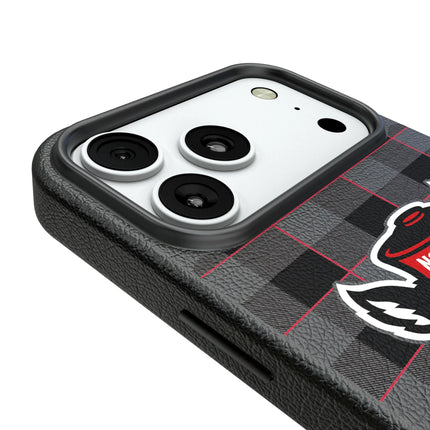 North Carolina State University Wolfpack Plaid MagSafe Compatible Phone Case for Apple iPhone