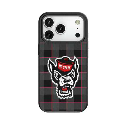 North Carolina State University Wolfpack Plaid MagSafe Compatible Phone Case for Apple iPhone