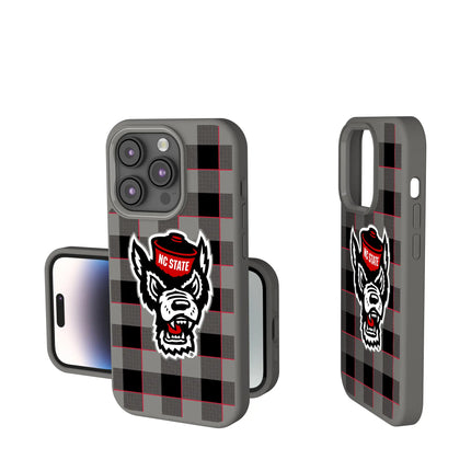 North Carolina State University Wolfpack Plaid Soft Touch Phone Case for Apple iPhone