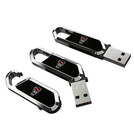 North Carolina State University Wolfpack Solid USB 64GB Clip Style Flash Drive