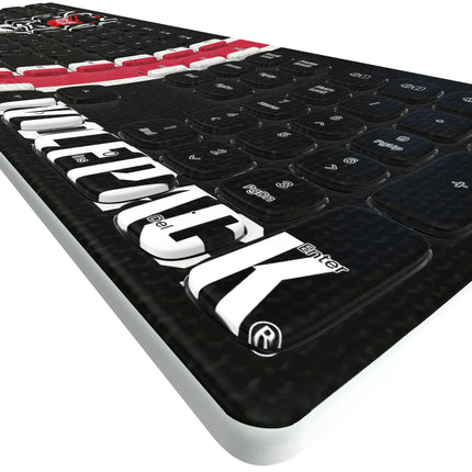 North Carolina State University Wolfpack Stripe Curved Wireless Keyboard