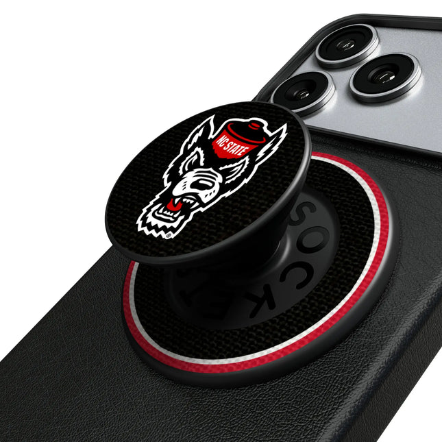 North Carolina State University Wolfpack Stripe PopSockets Magnetic Phone Grip and Stand