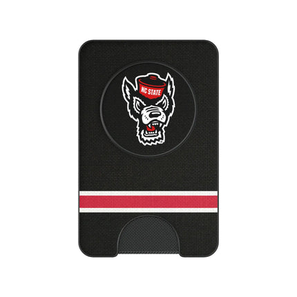 North Carolina State University Wolfpack Stripe PopSockets MagSafe-Compatible PopWallet+