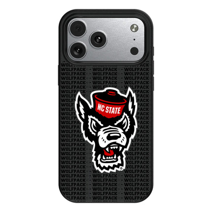 North Carolina State University Wolfpack Text Backdrop MagSafe Compatible Phone Case for Apple iPhone