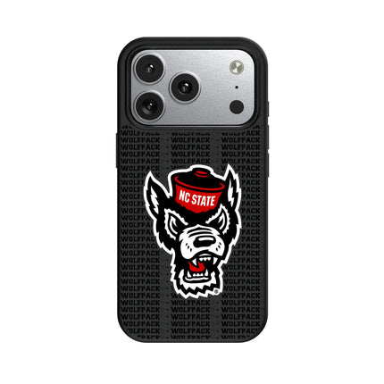 North Carolina State University Wolfpack Text Backdrop MagSafe Compatible Phone Case for Apple iPhone