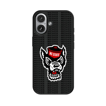 North Carolina State University Wolfpack Text Backdrop MagSafe Compatible Phone Case for Apple iPhone