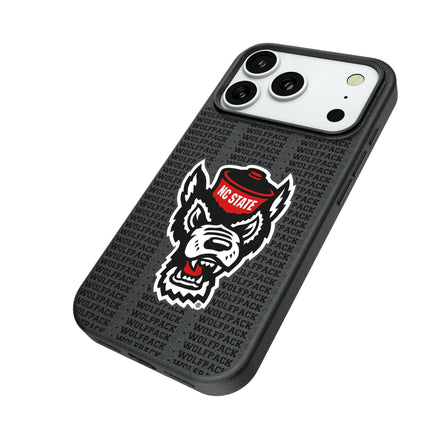 North Carolina State University Wolfpack Text Backdrop MagSafe Compatible Phone Case for Apple iPhone