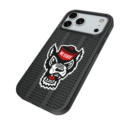 North Carolina State University Wolfpack Text Backdrop MagSafe Compatible Phone Case for Apple iPhone