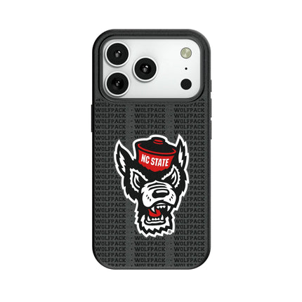 North Carolina State University Wolfpack Text Backdrop MagSafe Compatible Phone Case for Apple iPhone