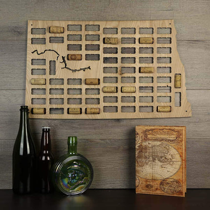 North Dakota Wine Cork Map