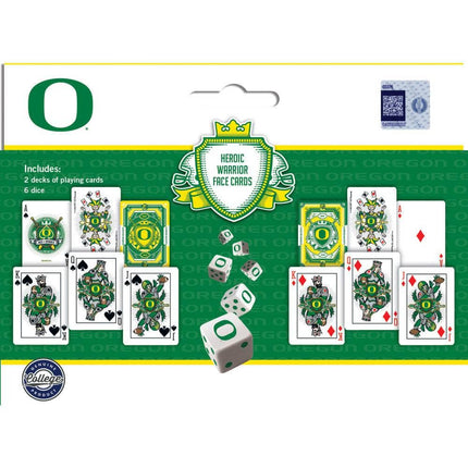 Oregon Ducks - 2-Pack Playing Cards & Dice Set