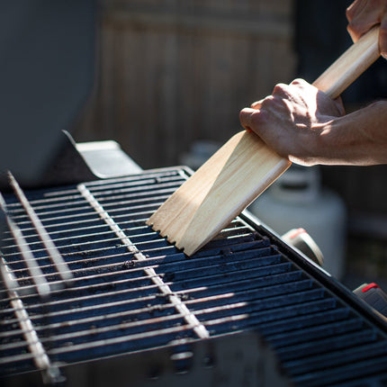 Hardwood BBQ Grill Scraper with Bottle Opener