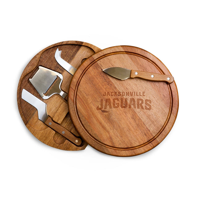 Jacksonville Jaguars - Acacia Circo Cheese Cutting Board & Tools Set