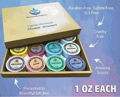 Nurture Me Aromatherapy Shower Steamers Gift Set - 12 Pieces