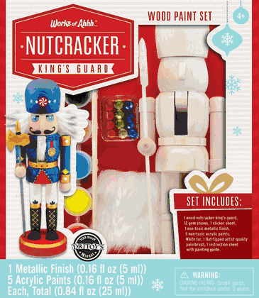 Nutcracker King's Guard Holiday Wood Paint Kit