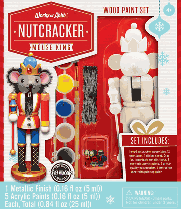 Nutcracker Mouse King Holiday Wood Paint Kit