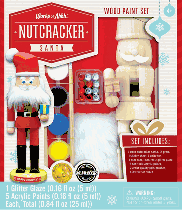 Nutcracker Santa Holiday Wood Paint Kit