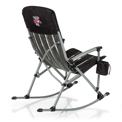 Wisconsin Badgers - Outdoor Rocking Camp Chair