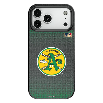 Oakland As 1971-1981 - Cooperstown Collection Linen MagSafe Compatible Phone Case for Apple iPhone