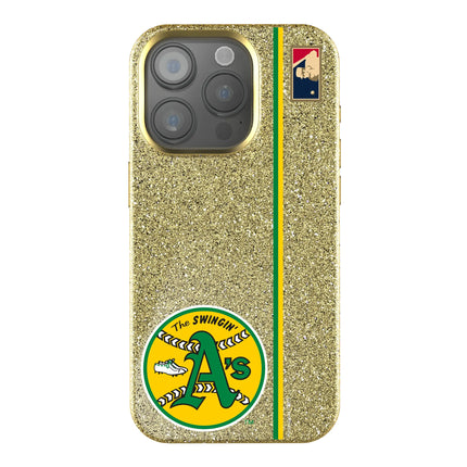 Oakland As 1971-1981 - Cooperstown Collection Sidebar Bling Phone Case for Apple iPhone
