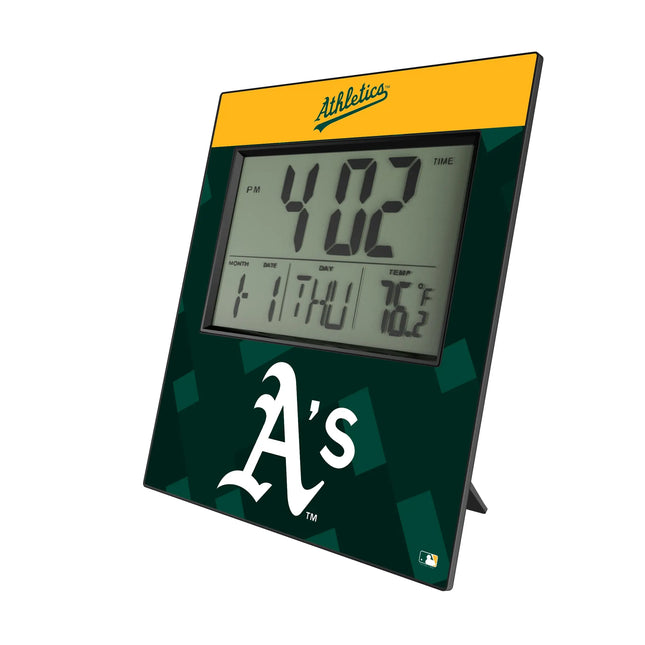 Oakland Athletics Color Block Wall Clock