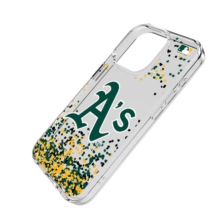 Oakland Athletics Confetti Clear Phone Case for Apple iPhone