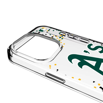 Oakland Athletics Confetti Clear Phone Case for Apple iPhone