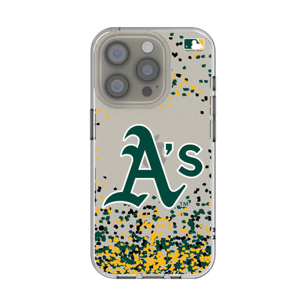 Oakland Athletics Confetti Clear Phone Case for Apple iPhone