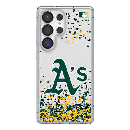 Oakland Athletics Confetti Clear Phone Case for Samsung Galaxy