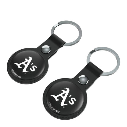 Oakland Athletics Insignia Black Airtag Holder 2-Pack