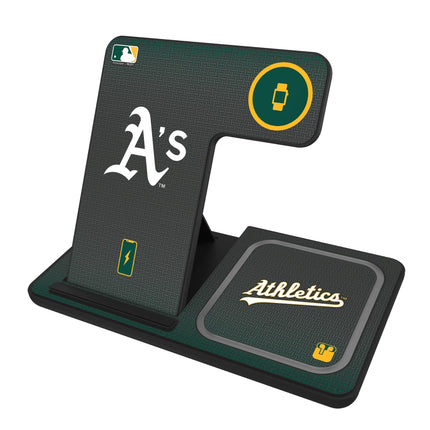 Oakland Athletics Linen 3 in 1 Charging Station