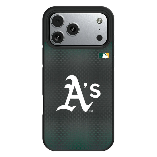 Oakland Athletics Linen Bump Phone Case for Apple iPhone